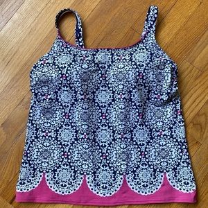 Lands' End Swimsuit Tankini Top Size 10P